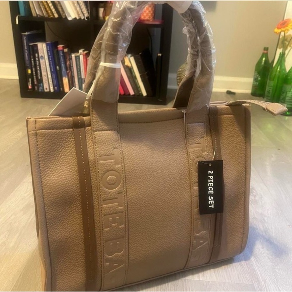 Taupe Tote Bag with‎ Handles